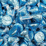 90ct Light Blue Candy Kisses Milk Chocolate (Approx. 90 pcs)