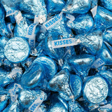 90ct Light Blue Candy Kisses Milk Chocolate (Approx. 90 pcs)