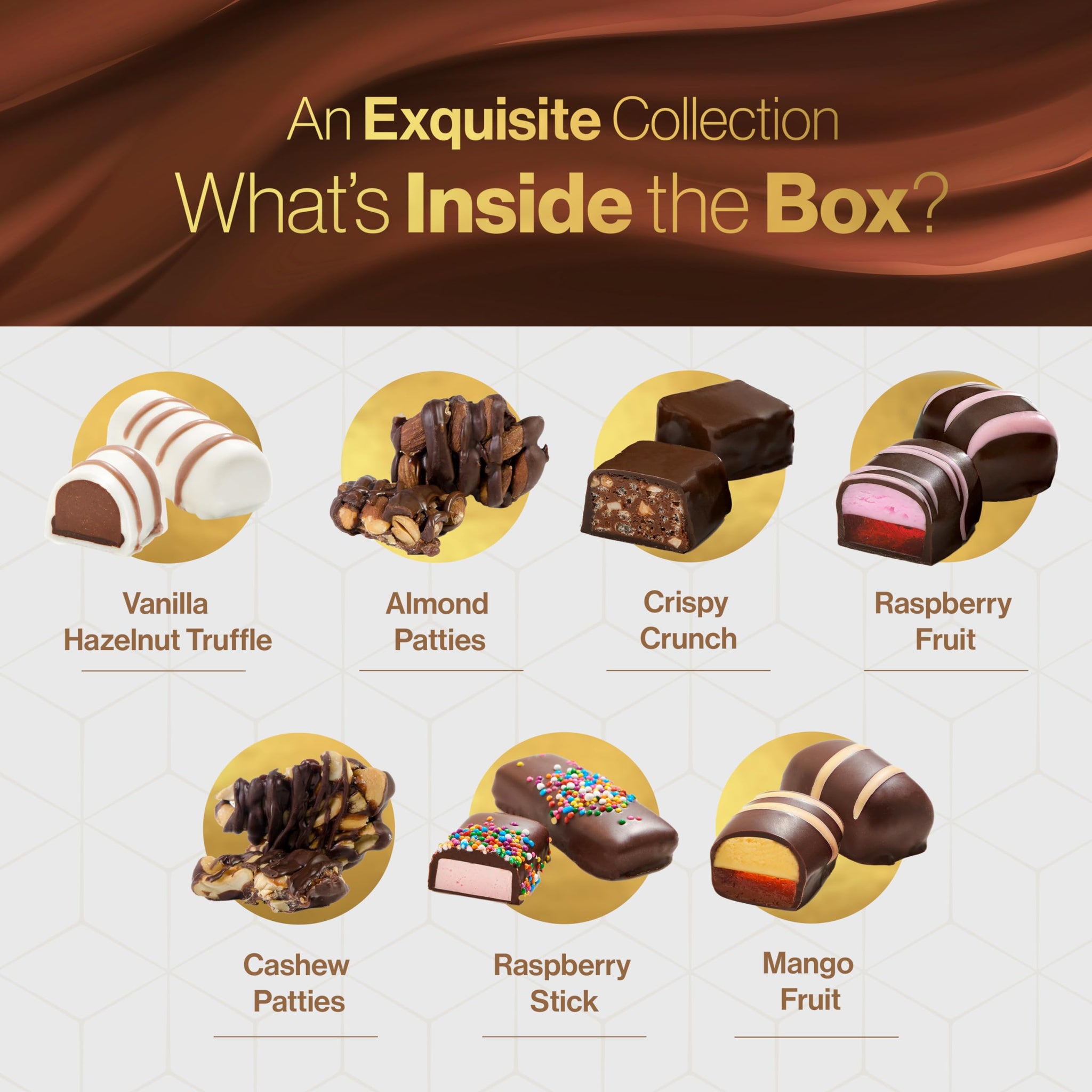 Premium Holiday Chocolate Gift Box -7 Types of Handmade Gourmet Chocolates - Luxury Set of Dairy Free Kosher Artisanal Chocolates - Sweet Treat Gift
