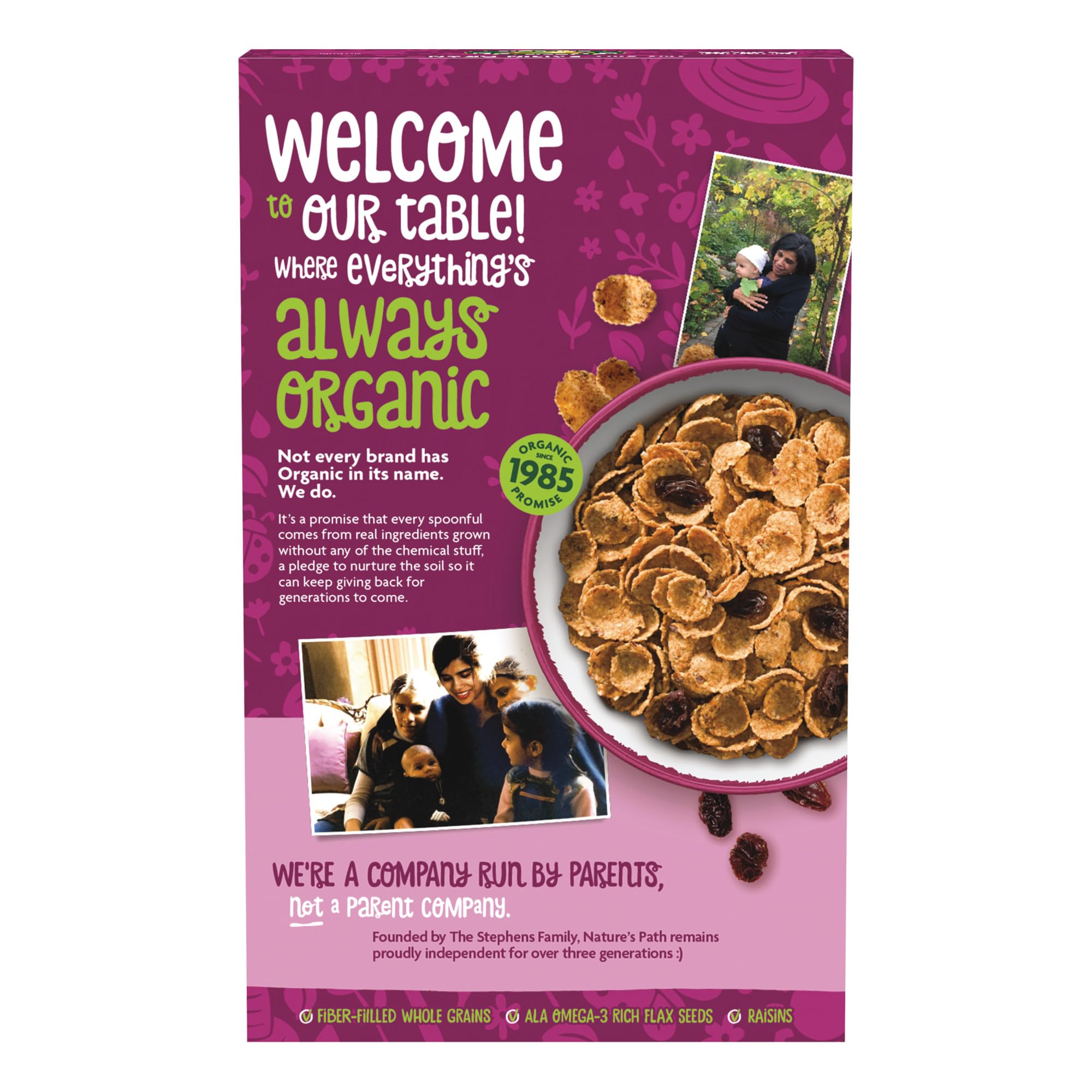 Nature's Path, Cereal Flax Plus Raisin Bran Organic, 14 Ounce
