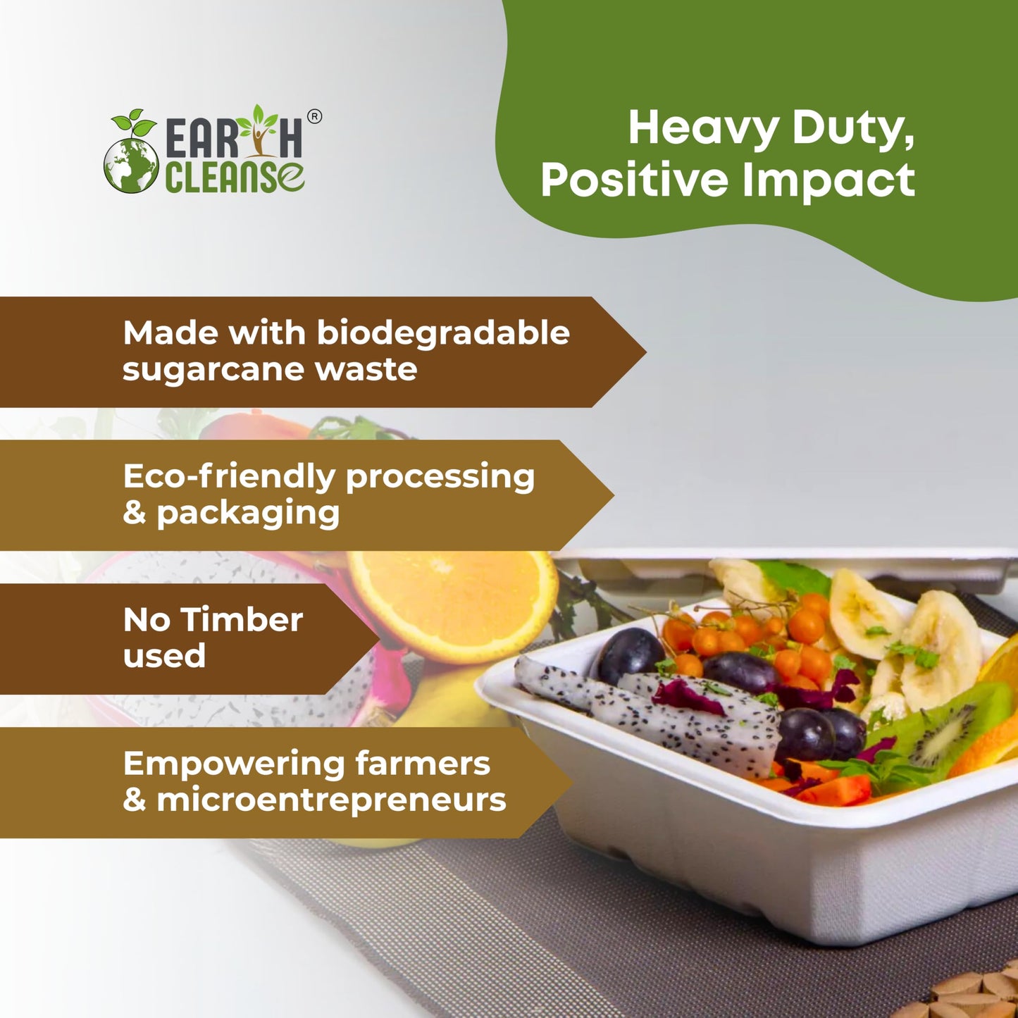 EARTH CLEANSE 6 oz Paper Bowls [200 Pack] - Heavy-Duty Disposable Sugarcane Bowls, Made from Bagasse, Microwave & Leak-Resistant - Great for Cereal