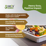 EARTH CLEANSE 6 oz Paper Bowls [200 Pack] - Heavy-Duty Disposable Sugarcane Bowls, Made from Bagasse, Microwave & Leak-Resistant - Great for Cereal