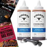 Kinder’s Japanese BBQ Cooking Sauce & Glaze 2 Pk (31 oz) - with Soy, Ginger & Garlic to Marinate, Stir-Fry Grill + Barbecue Guide & Bottle Opener (4
