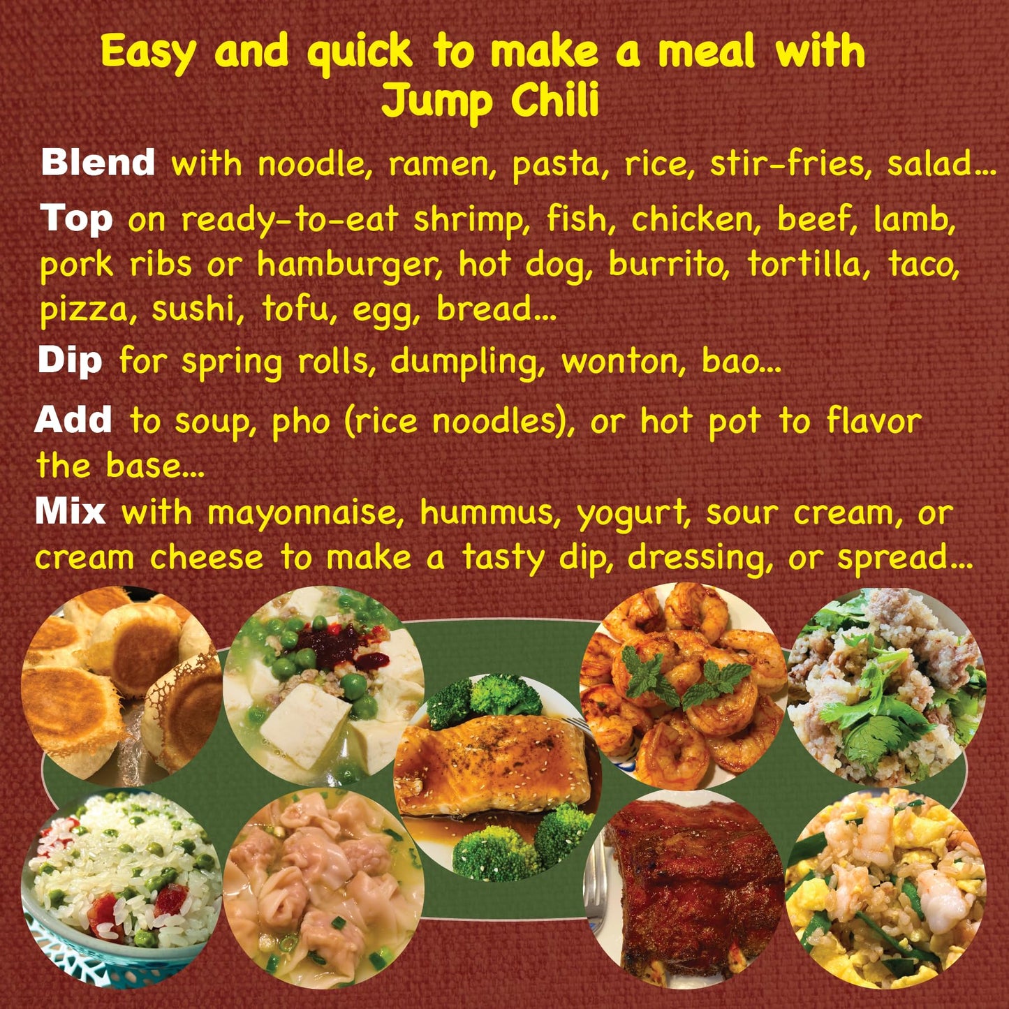 Jump Chili Classic - Spicy (8 oz/230g), more than Chili Oil with layers of flavors, Gluten-free.
