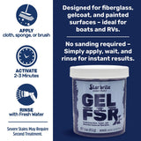 STAR BRITE Gel FSR Xtreme Fiberglass Stain Remover - Removes Rust, Tannic, & Waterline Stains, No Sanding Required
