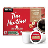 Tim Hortons Hazelnut Flavored, Medium Roast Coffee, Single-Serve K-Cup Pods Compatible with Keurig Brewers, 12ct K-Cups, Red