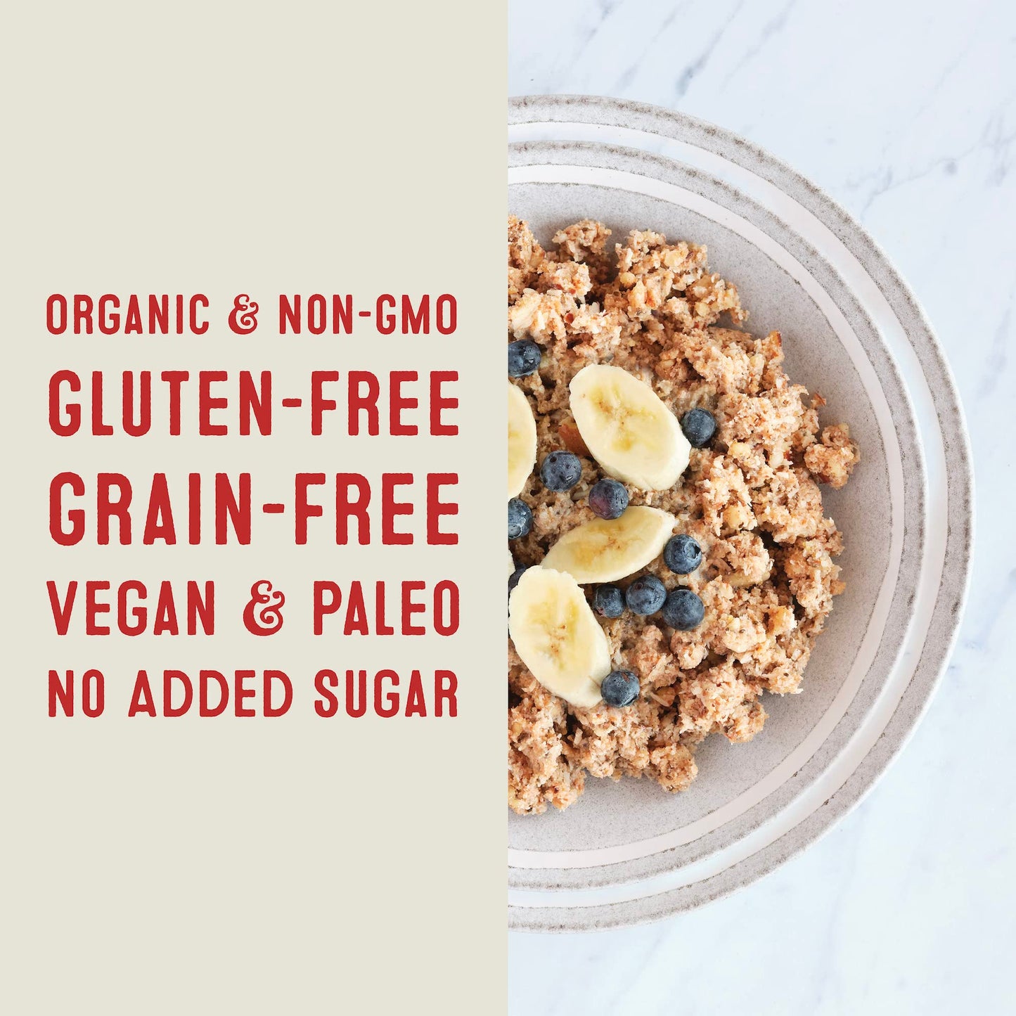 Wella Cereal Oatmeal Alternative, Gluten-Free Breakfast Hot Cereal, Grain-Free Paleo Organic Vegan High Protein Superfood, Plant-Based Non-GMO, Low in