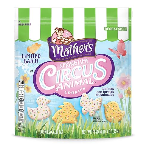 Mother's Spring Time Circus Animal Cookies, 9 Ounce