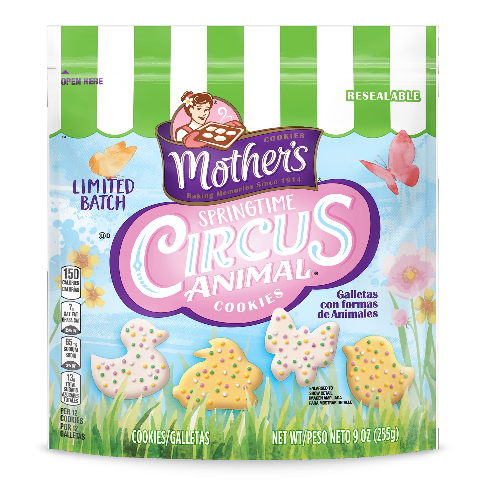 Mother's Spring Time Circus Animal Cookies, 9 Ounce