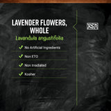 Frontier Co-op Whole Lavender Flowers, 1-Pound Bulk, Relaxing & Uplifting For Home And Body Care, Tea And Cocktails, Kosher