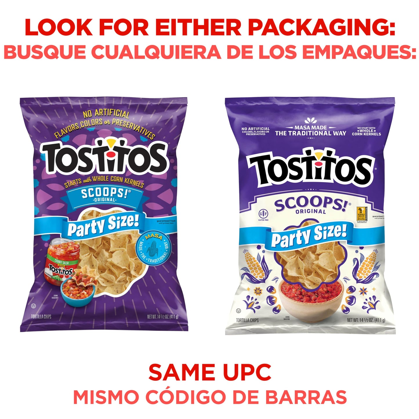 Tostitos Scoops Tortilla Chips Party Size Bag, 14.5 Oz