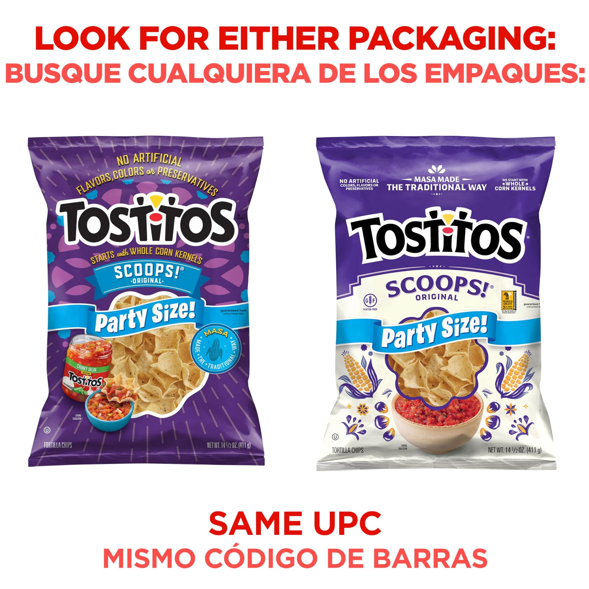 Tostitos Scoops Tortilla Chips Party Size Bag, 14.5 Oz