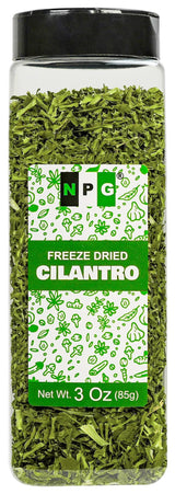 NPG Freeze-Dried Cilantro 3 Oz, Fresh Dehydrated Coriander Flakes, Dhania Leaves, Lime Seasoning, Mexican Spices, Perfect for Cooking, Soups, Salsas