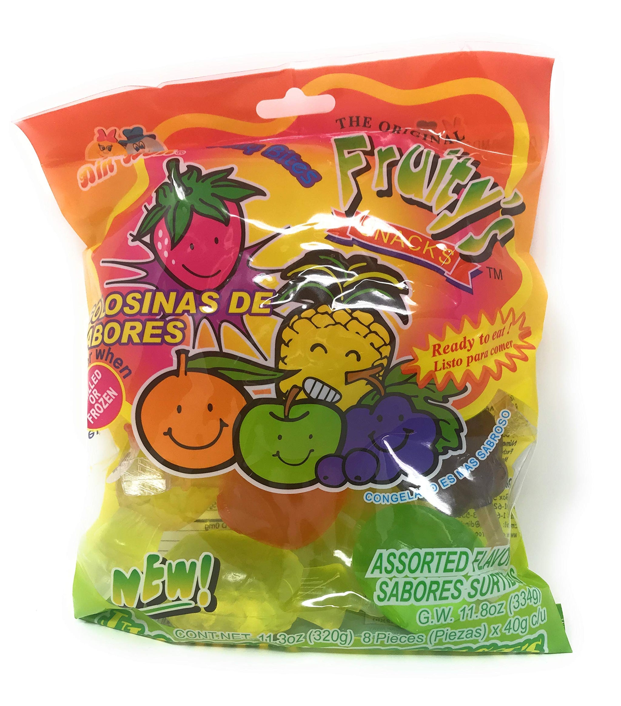 2 Packs Of Fruity's Jelly Candies - 1 Jelly Ice Bar and 1 Jelly Fruit Shaped Candies, Bundle of 2