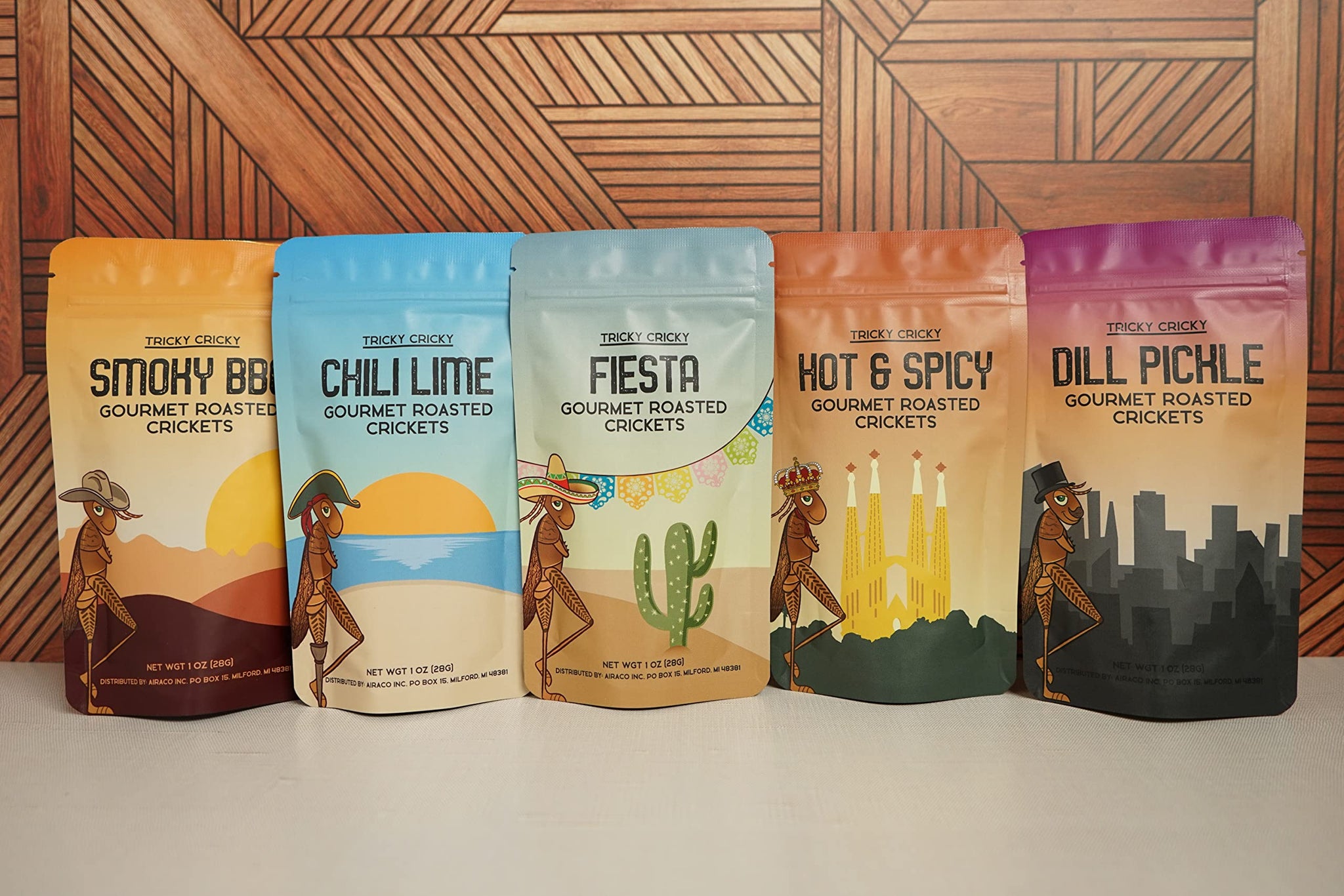 Tricky Cricky Edible Flavored Cricket Snacks for Humans - USA Grown - Unique & Healthy Gourmet Snacks for Adults - High Protein, Low Carb, Low Calorie