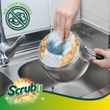 SCRUBIT 20 PK Steel Wool Soap Pads - [Updated Not-Kosher!] - Metal Scouring Cleaning Pads for Dishes, Pots and Ovens - Pre-Soaped scrubbing Pads