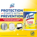 Lysol Disinfectant Wipes, Multi-Surface Antibacterial Cleaning Wipes, For Disinfecting and Cleaning, Lemon and Lime Blossom, 80 Count (Pack of 1)