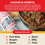 Humble House - Ancho & Morita Chiles Hot Sauce, Low in Calories and Sodium, Vegan Condiments for Chicken Wings, Steaks, Tacos, Burgers & More