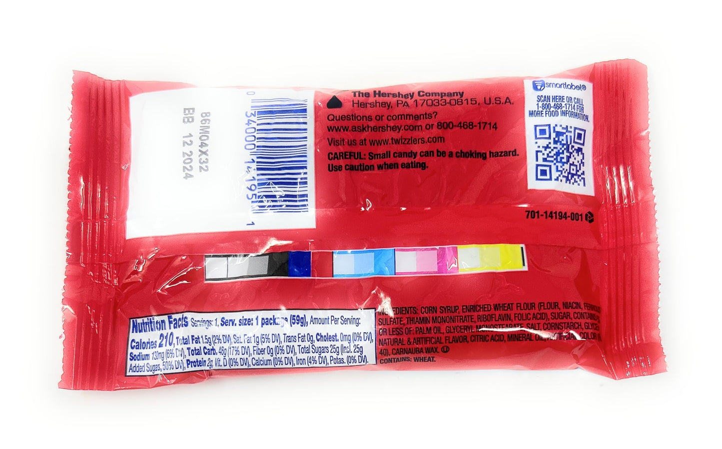 TWIZZLERS Bunnies Cherry Candy, 2.1 oz bag