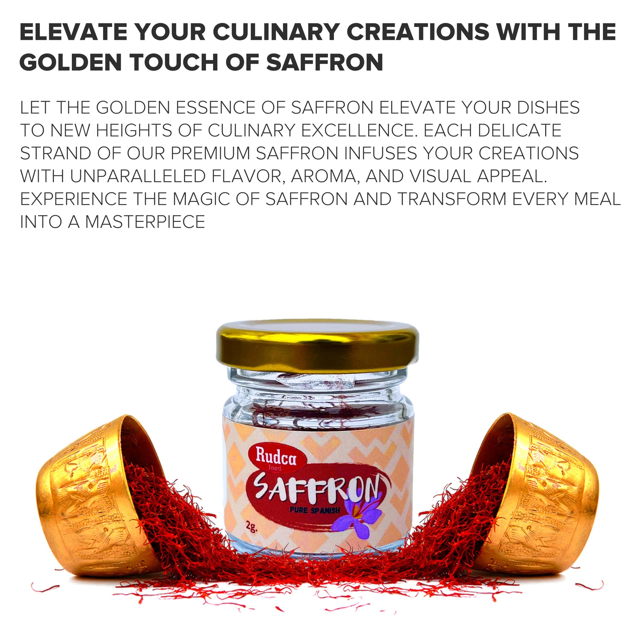 Rudca Food Spanish Saffron Premium Quality Saffron Threads from Spain 2gr