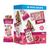 Perfect Bar Mini Protein Bars, PB&J, Gluten Free, Made with Organic Honey, Peanut Butter, Real Fruit, Cookie Dough Texture, Refrigerated, 18 Count