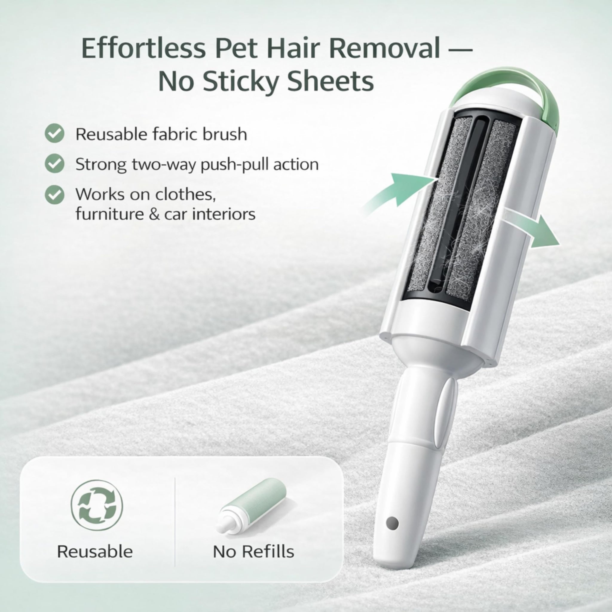 Pet Hair Remover Roller- Pet Hair Removal Tool with Strong Grip for Effortless Cleaning- Pet Hair Roller Lifts Fur from Clothes, Furniture & Car- Keep