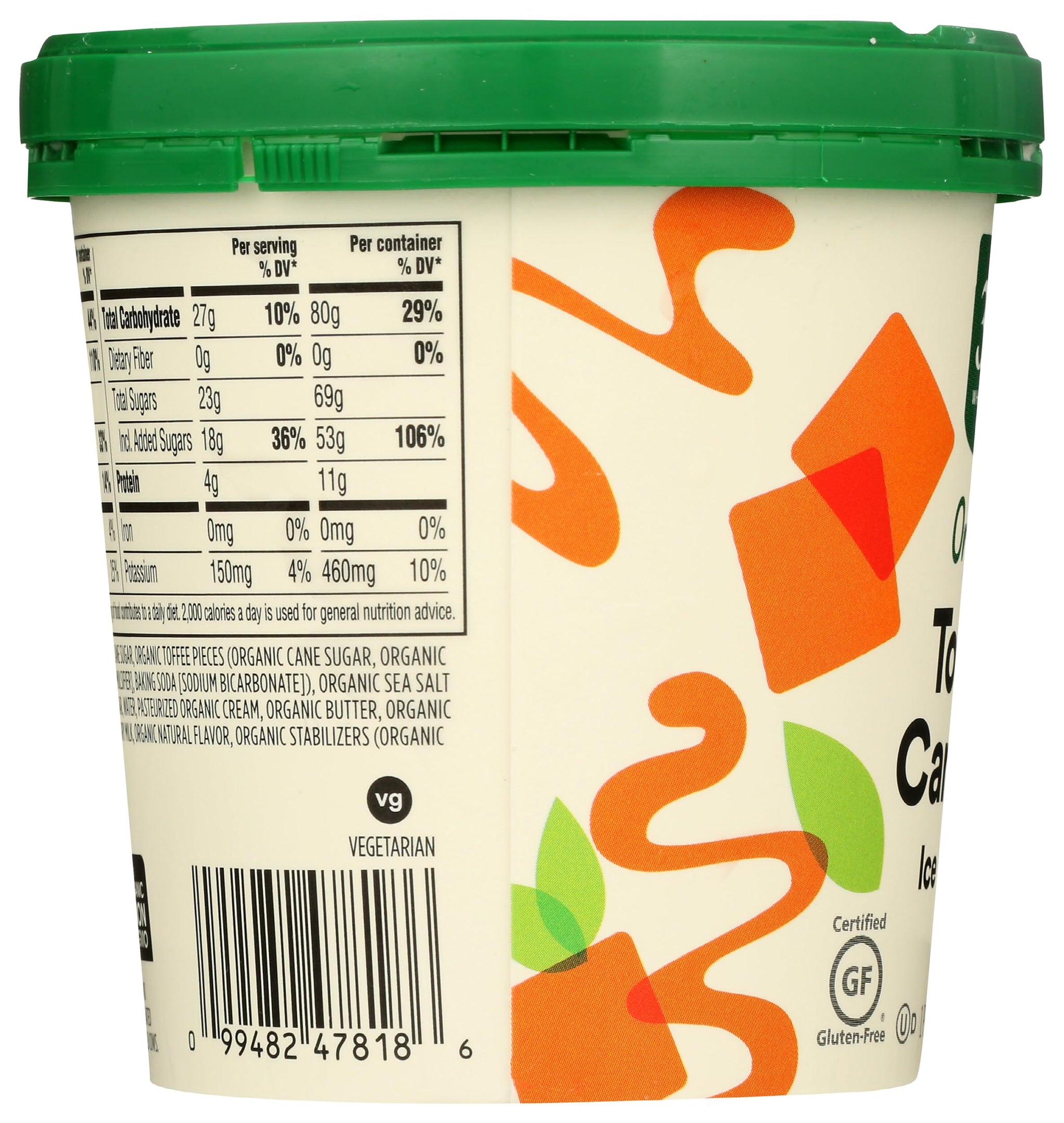 365 by Whole Foods Market, Organic Toffee Caramel Swirl Ice Cream, 1 pint
