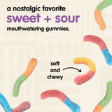 Snak Club Sour Gummy Worms, Assorted Sweet and Sour Gummies, Bulk Candy, Gluten-Free Snacks, Non-GMO, 32 oz Resealable Bag