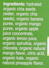 Mamma Chia Organic Vitality Squeeze Snack, Green Magic, USDA Organic, Non-GMO, Vegan, Gluten Free, and Kosher. Fruit and Vegetables with only 70