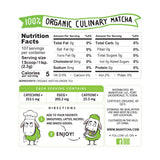 Baahtcha - USDA Organic Matcha Green Tea Powder - Premium Culinary Grade Natural Caffeine Energy Booster, Antioxidant, Kosher, Keto Friendly, Gluten
