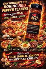 HCO Shake by Hot Crispy Oil | Say Good-Bye to Boring Red Pepper Flakes! An All-Purpose Seasoning Blend of Crisp Garlic, Onion, Chili Pepper Flakes