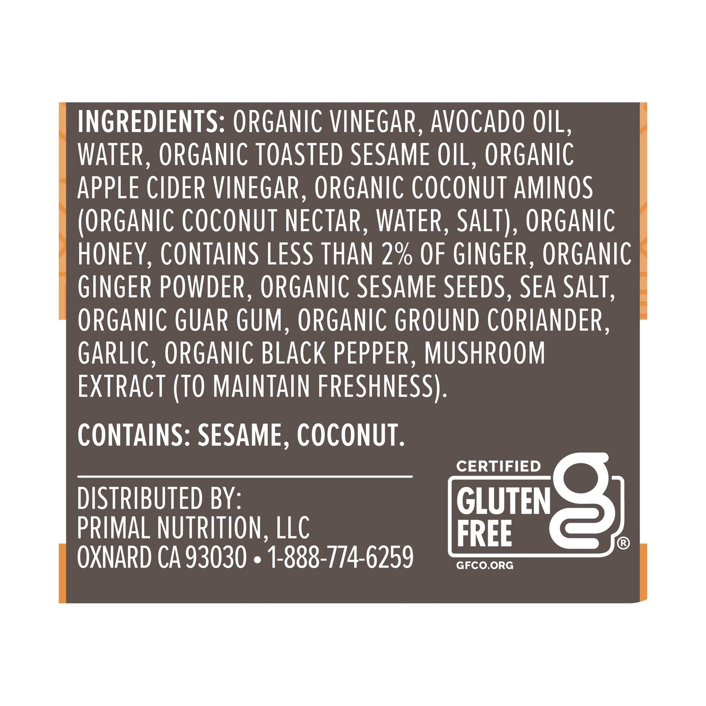Primal Kitchen Sesame Ginger Vinaigrette & Marinade Salad Dressing made with Avocado Oil, Paleo Friendly & Keto Certified, 8 Fluid Ounces