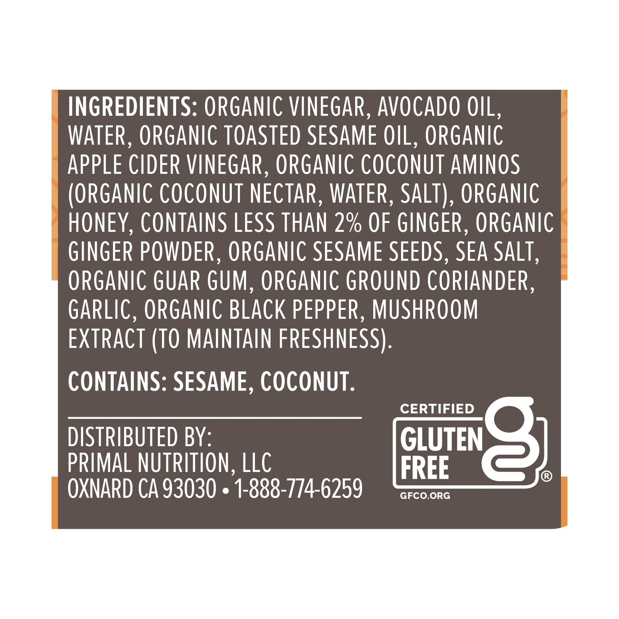 Primal Kitchen Sesame Ginger Vinaigrette & Marinade Salad Dressing made with Avocado Oil, Paleo Friendly & Keto Certified, 8 Fluid Ounces