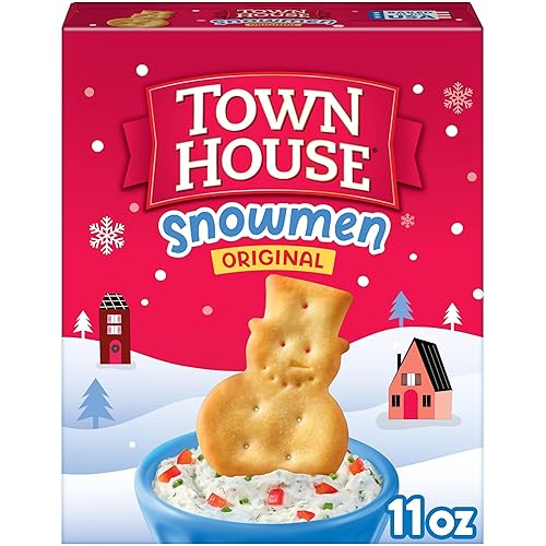 Town House In Bloom Oven Baked Crackers, Original, Party Snacks, Spring, 11oz Box (1 Box)