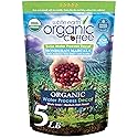 5LB Subtle Earth Organic Decaf - Swiss Water Process Decaf - Medium Dark Roast - Whole Bean Coffee - Low Acidity - Organic Certified by CCOF - 5 Pound