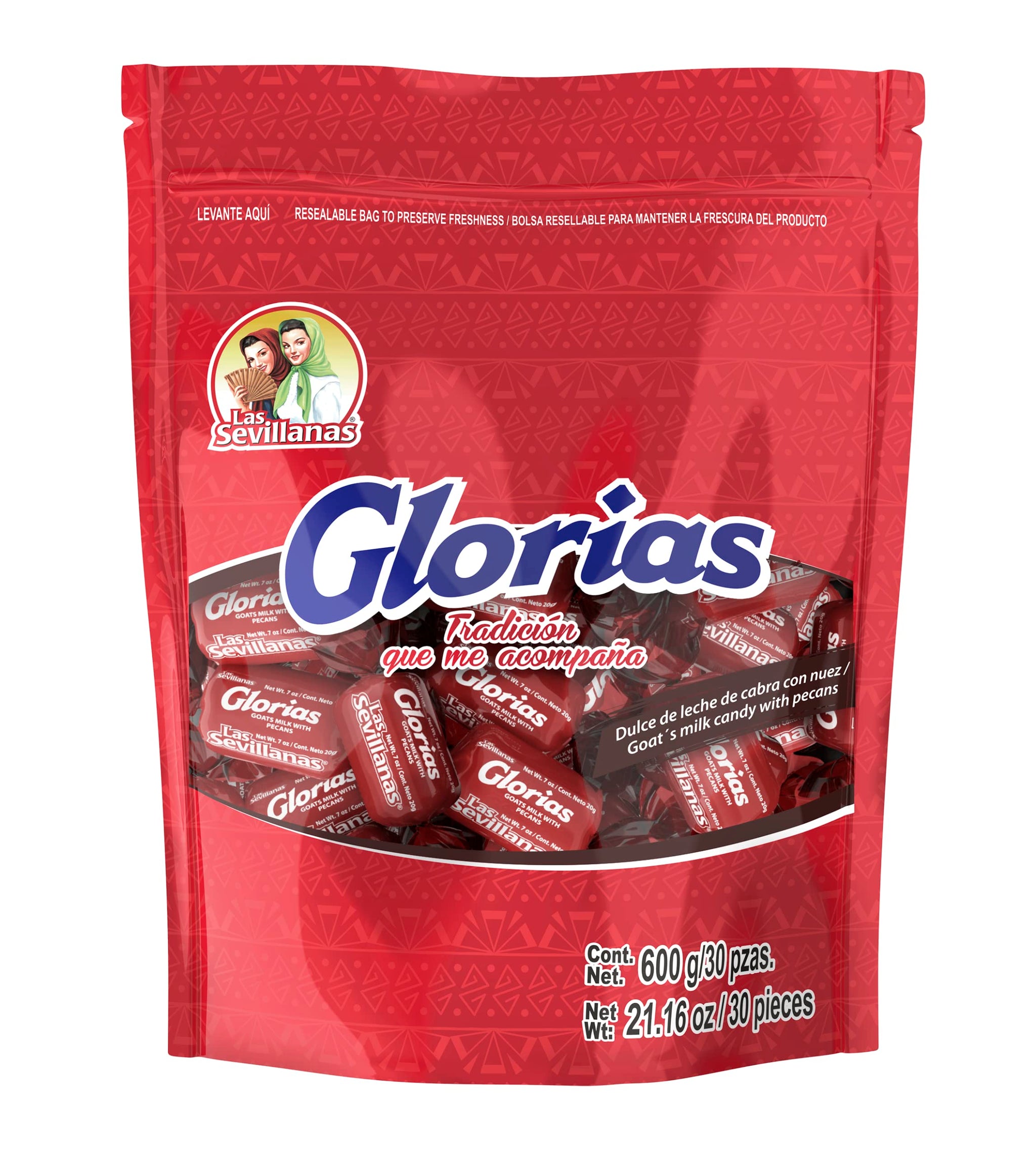 weight: Gloria Chewy Dulce de Leche Candy Bag with Pecans - Traditional Mexican & Latin Candy - Sweet Snack Treats - Arequipe, Cajeta, Caramel Sauce