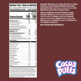 Cocoa Puffs, Chocolatey Breakfast Cereal, Made with Whole Grain, Large Size, 15.2 oz