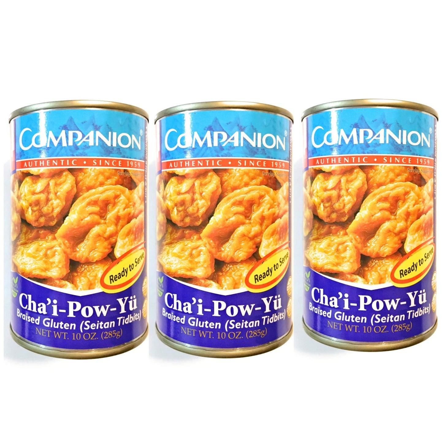 3 Pack Companion Cha’i-Pow-Yu Braised Gluten (Seitan Tidbits)10 Oz Each???