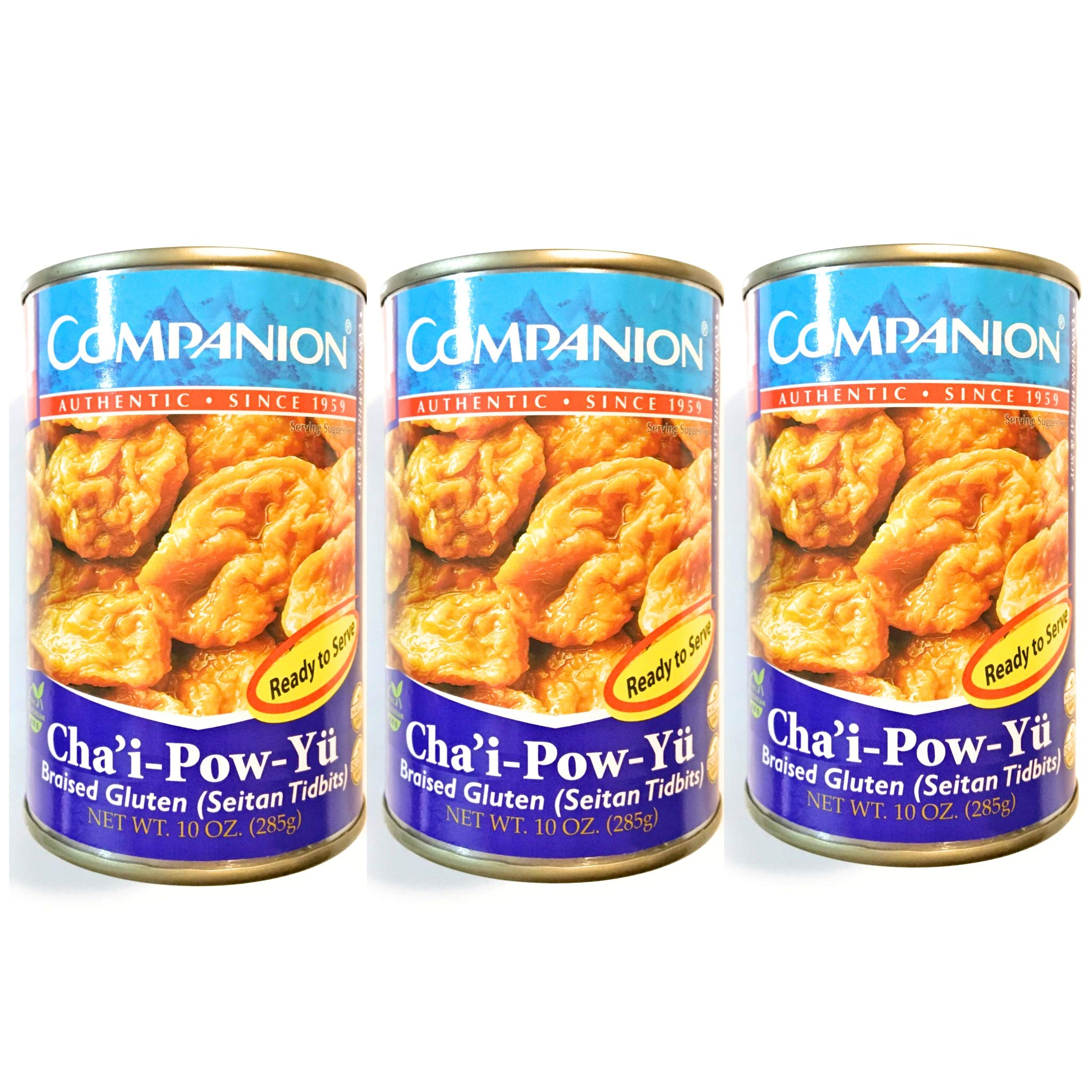 3 Pack Companion Cha’i-Pow-Yu Braised Gluten (Seitan Tidbits)10 Oz Each???