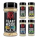 Feast Mode Flavors | Gainz Pack | 5 count | 5oz seasonings | Hawaiian BBQ | Garden Veggie | Butter Herb | Farmhouse Ranch | Asiago Jalapeno | meal