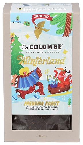 La Colombe Winterland Medium Roast Ground Coffee - Notes of Roasted Almond, Chocolate Mousse & Rum Cake, 12 Ounce (Pack of 1)