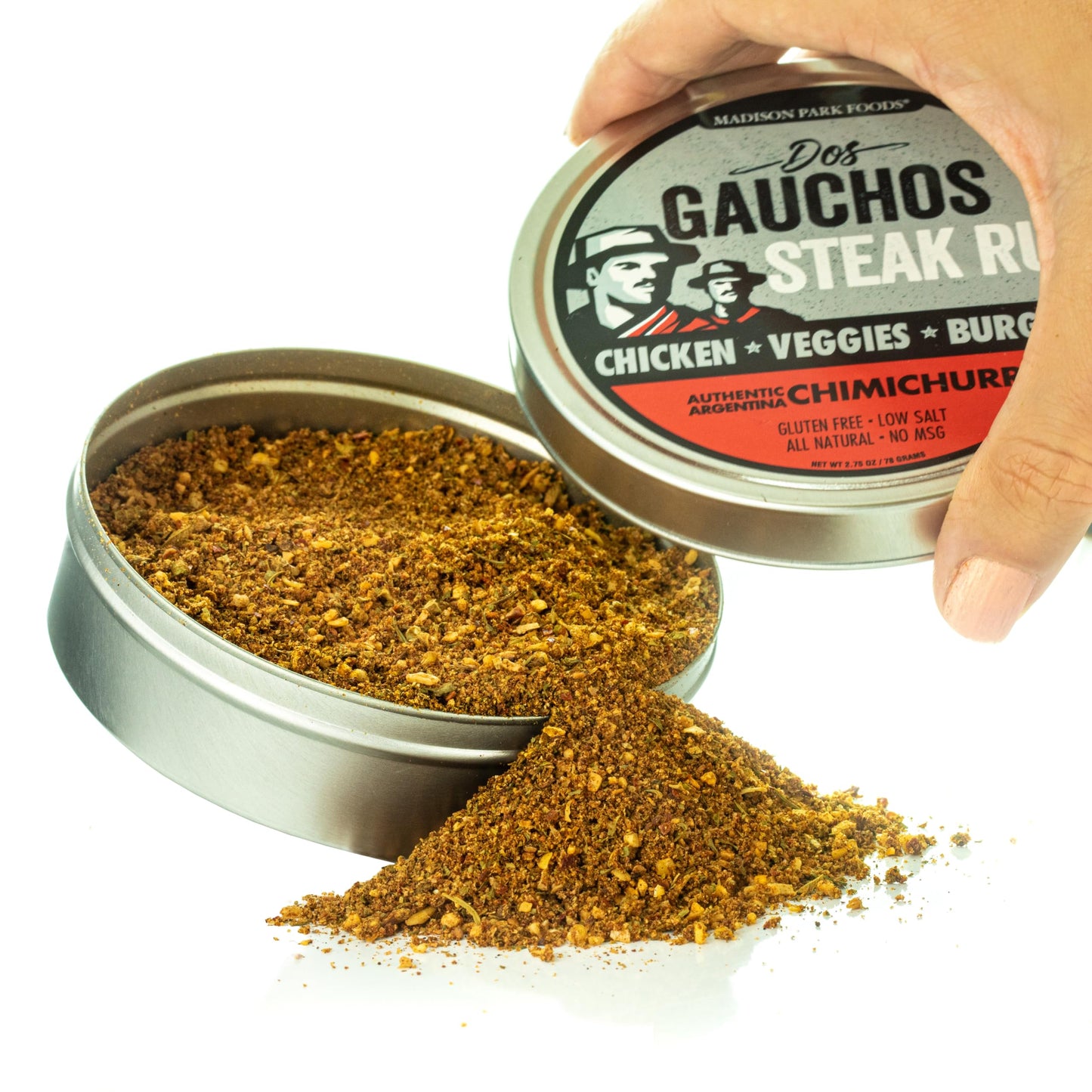 2-Dos Gauchos Argentinian Steak Rub - Authentic Chimichurri Dry Spice Blend and Marinade Mix for Grilling, Smoking, Roasting - All-Natural