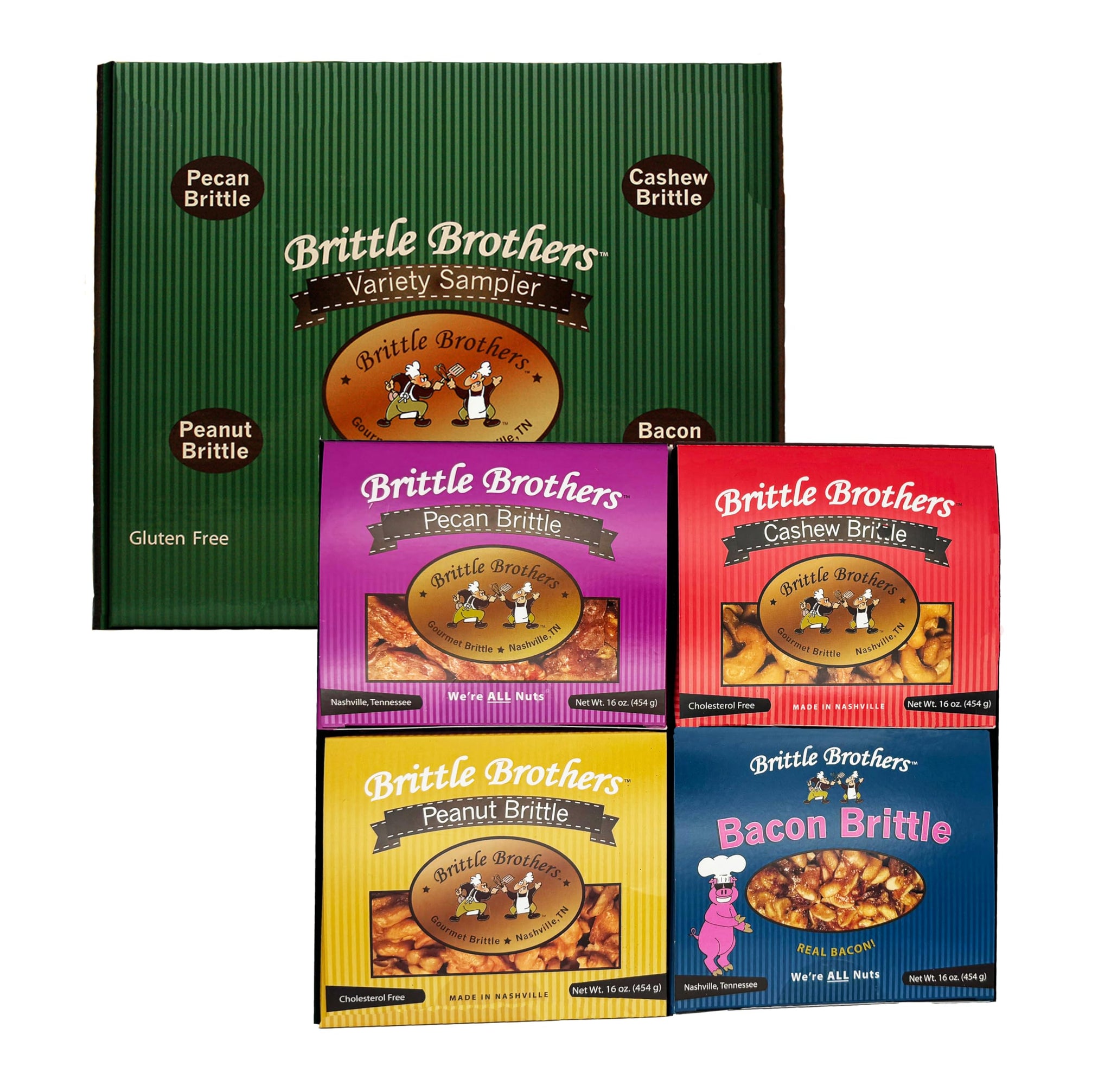 Brittle Brothers Variety Gift Set - 64 oz - Gourmet Candy