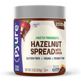 Pyure Keto Hazelnut Chocolate Spread | Sugar-Free, Low Carb, Vegan Nutella Alternative | 2g Net Carbs, Gluten-Free, Peanut-Free, Plant-Based, Non-GMO