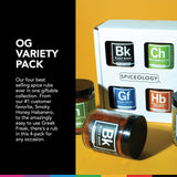 Spiceology - 4-Pack Signature Series - Smoky Honey Habanero, Chile Margarita, Greek Freak, and Black Magic - Grilling Spices - BBQ Rubs Gift Sets