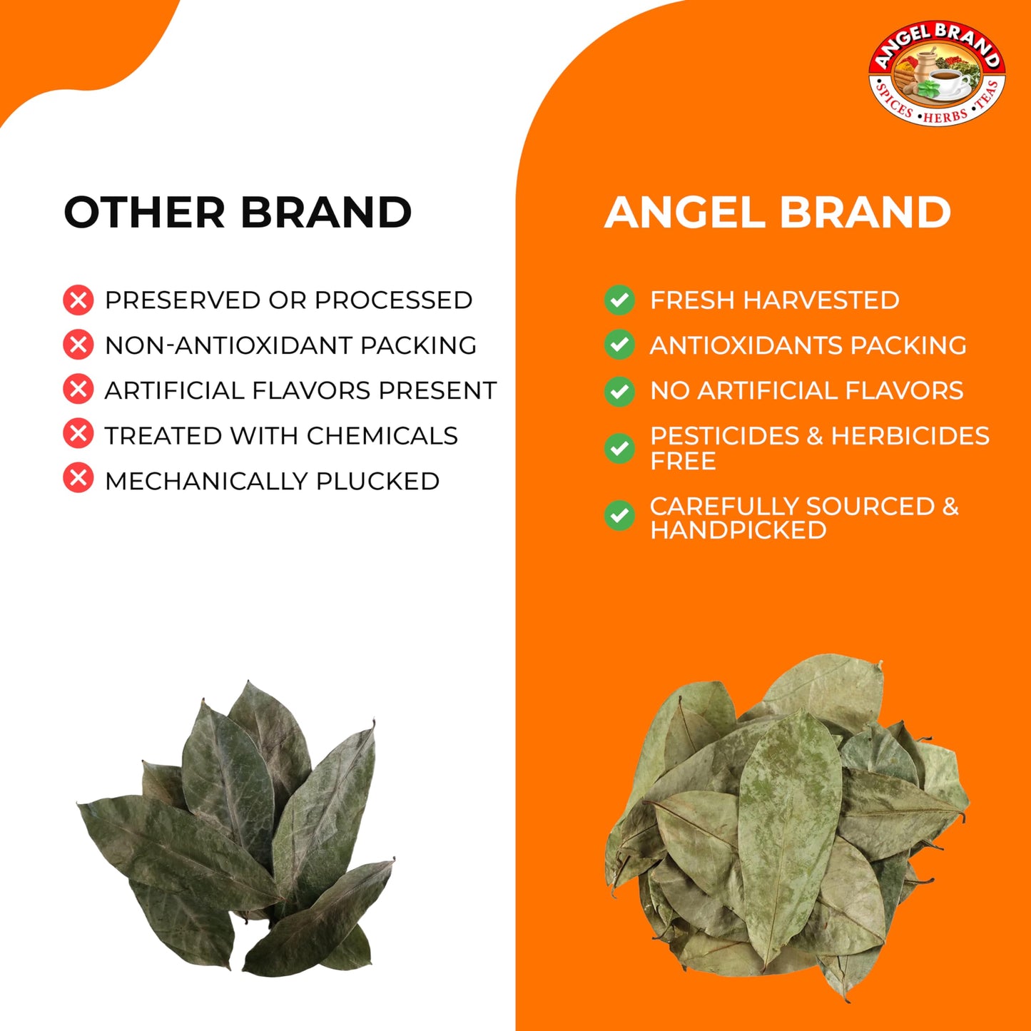 Angel Brand Dried Guanabana Leaves for Herbal Tea - Ideal for Brewing Refreshing and Beneficial Drinks - 2oz
