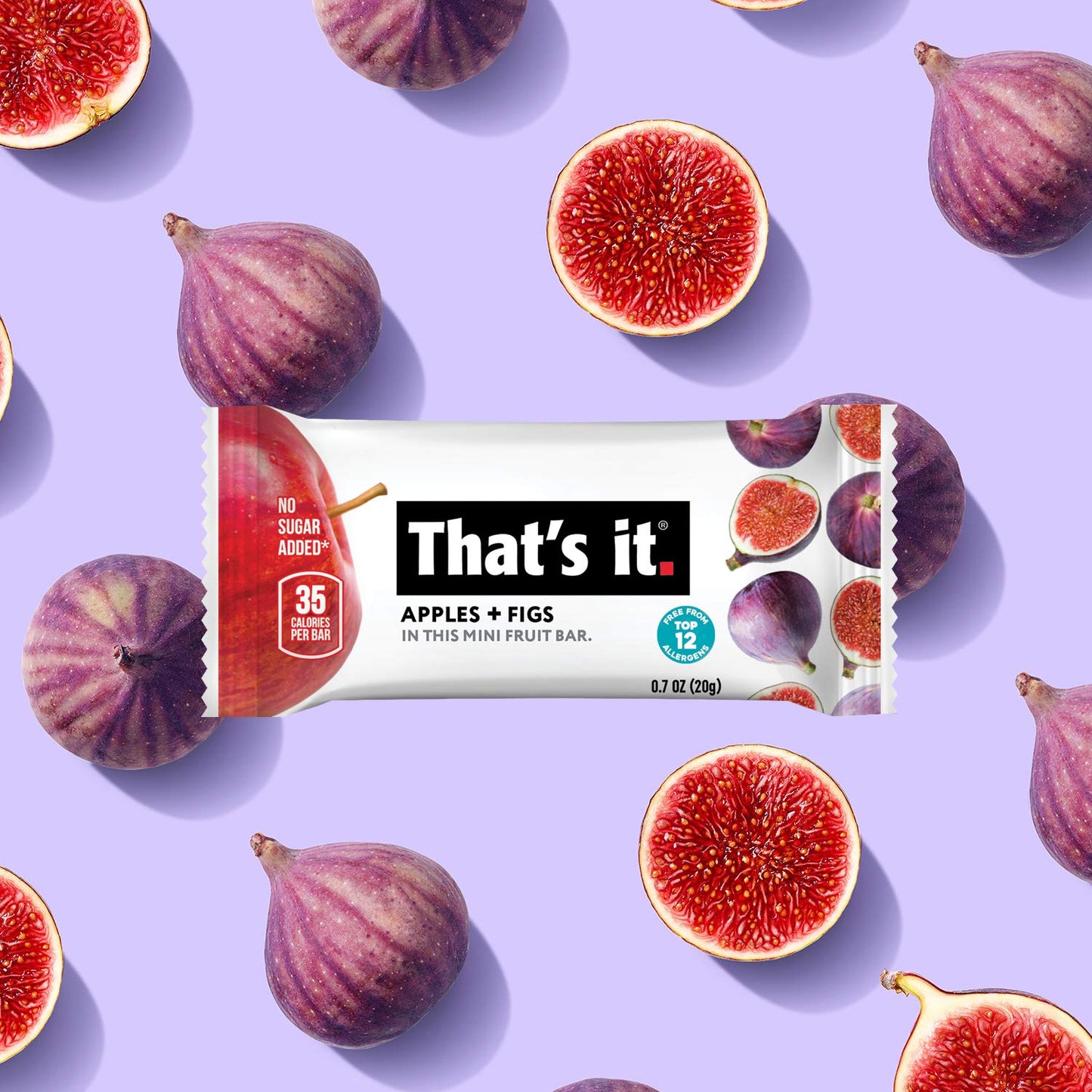 That's it. Mini Fruit Bars Variety (20 Pack) No Sugar Added, Plant-Based, Vegan & Gluten Free, Breakfast Bar, Paleo, for Children & Adults, Non GMO