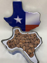 Cinnamon Roasted Almonds in a Texas Shaped Gift Tin