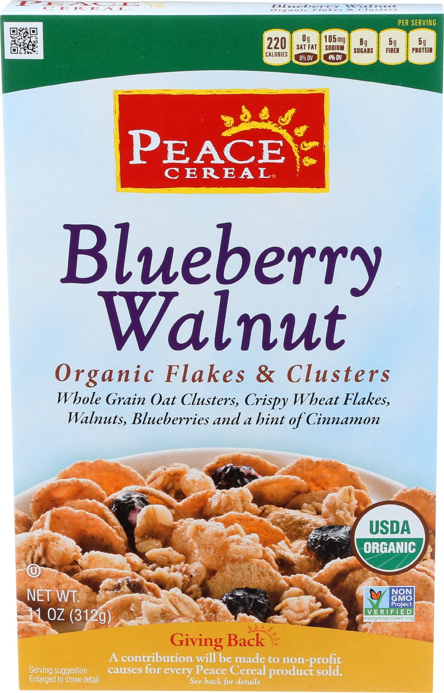 Peace Cereal Blueberry Walnut Cluster, 11 oz