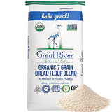Great River Milling Organic 7 Grain Blend Bread Flour | Unbromated & Unbleached Flour | Non-GMO, Kosher | Stone Ground for Baking, Bread, Muffins